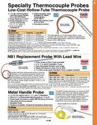 Thumbnail of document Data Sheet - HTTC36 Hollow Tube Style Thermocouple Probes